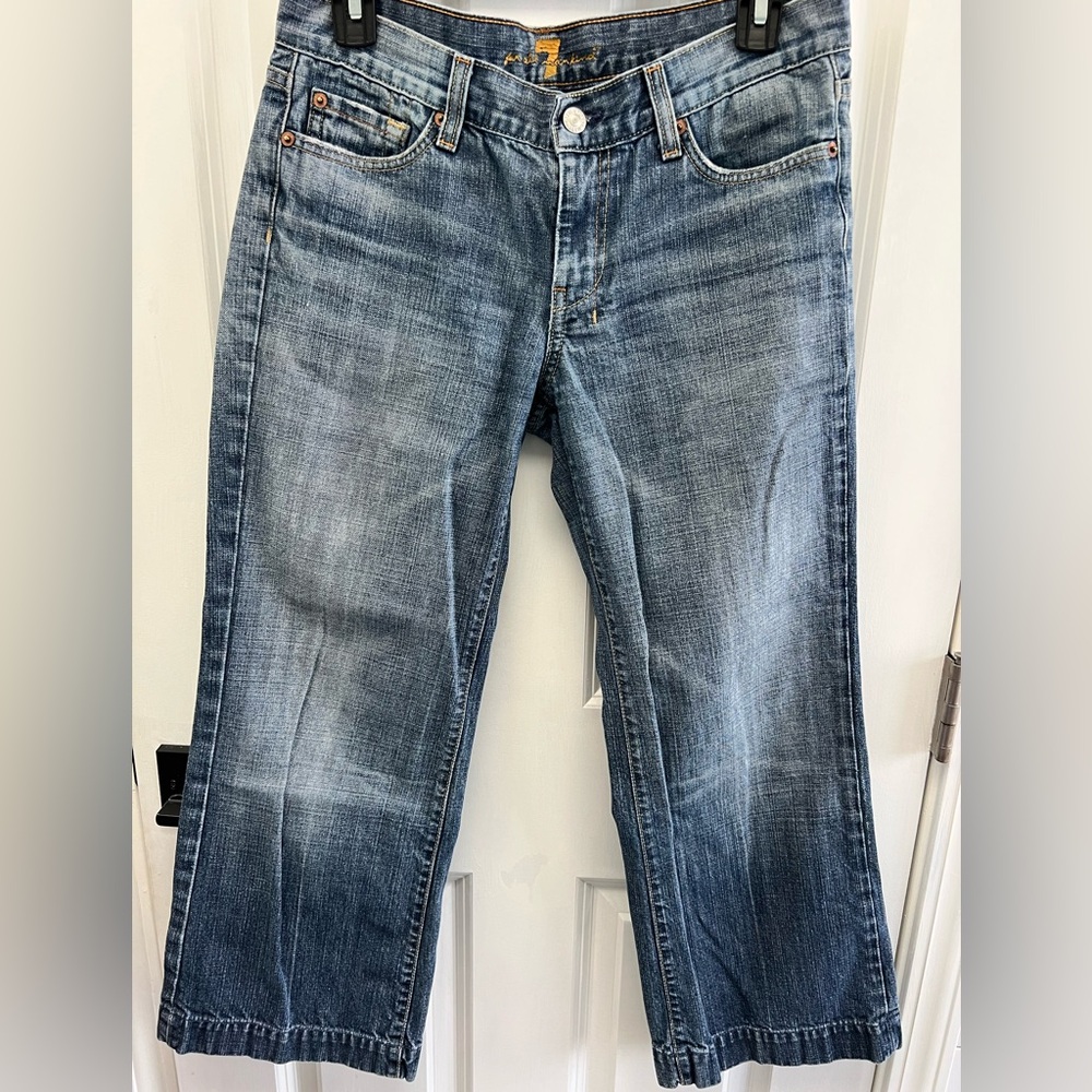 7 For All Mankind Flare Crop Dojo Jeans